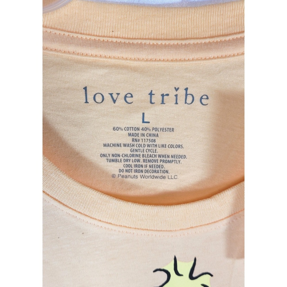 Love Tribe Peanuts Snoopy & Woodstock Halloween Crop T-Shirt - Orange - Large - Picture 4 of 4